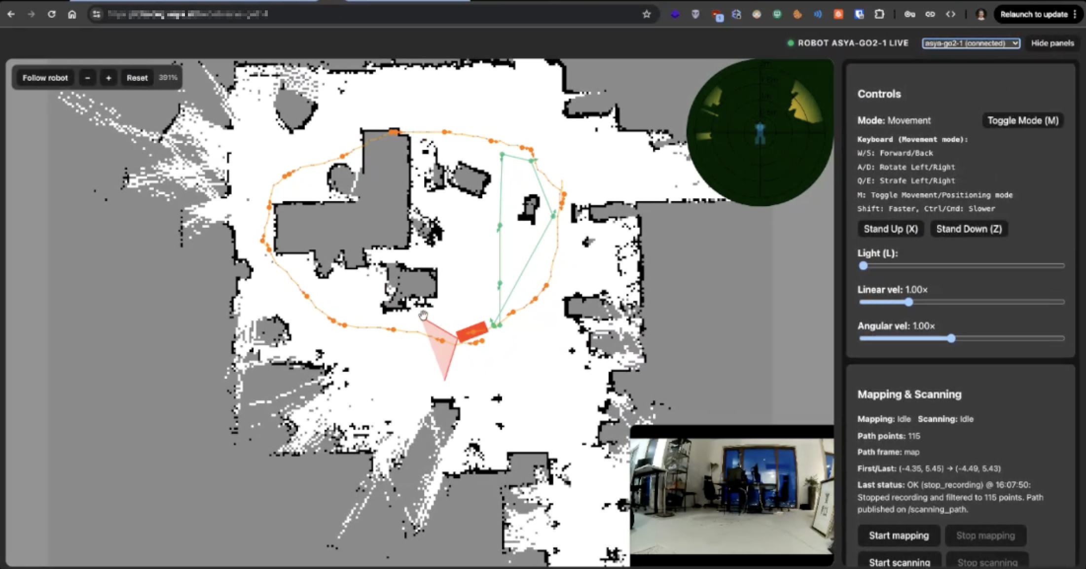 Autonomous scanning and teleoperation interface