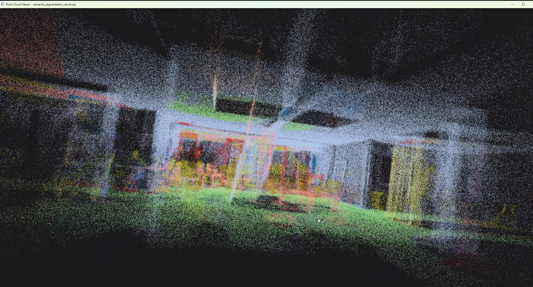Point-cloud semantic segmentation of obstacles, windows and reflections