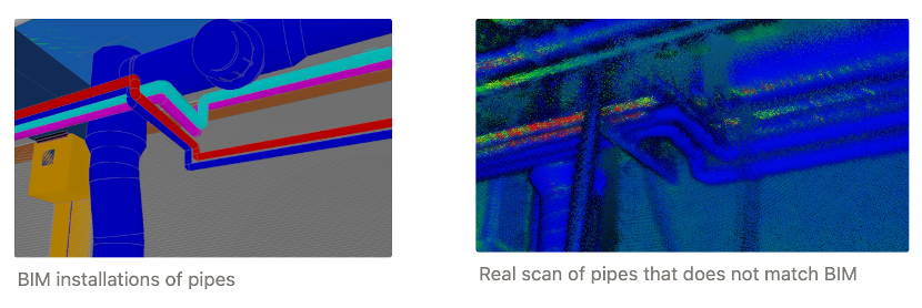 Misplaced water pipework detected before close-in